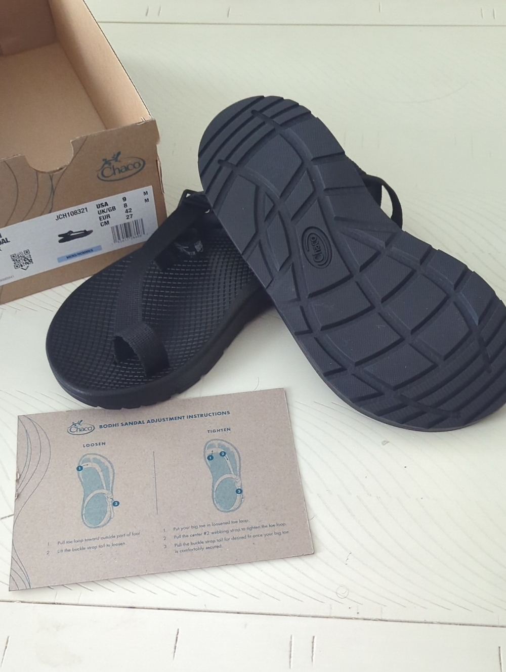 Chaco Black Toe-Loop Sandals